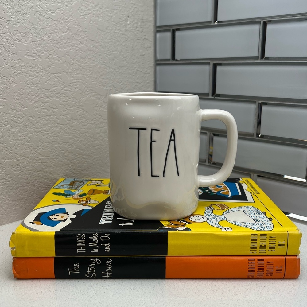 Rae Dunn Tea Mug Glazed Ceramic Farmhouse - Picture 3 of 10